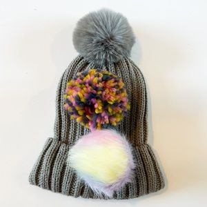 BP Ribbed Pom Snap Interchangeable Beanie